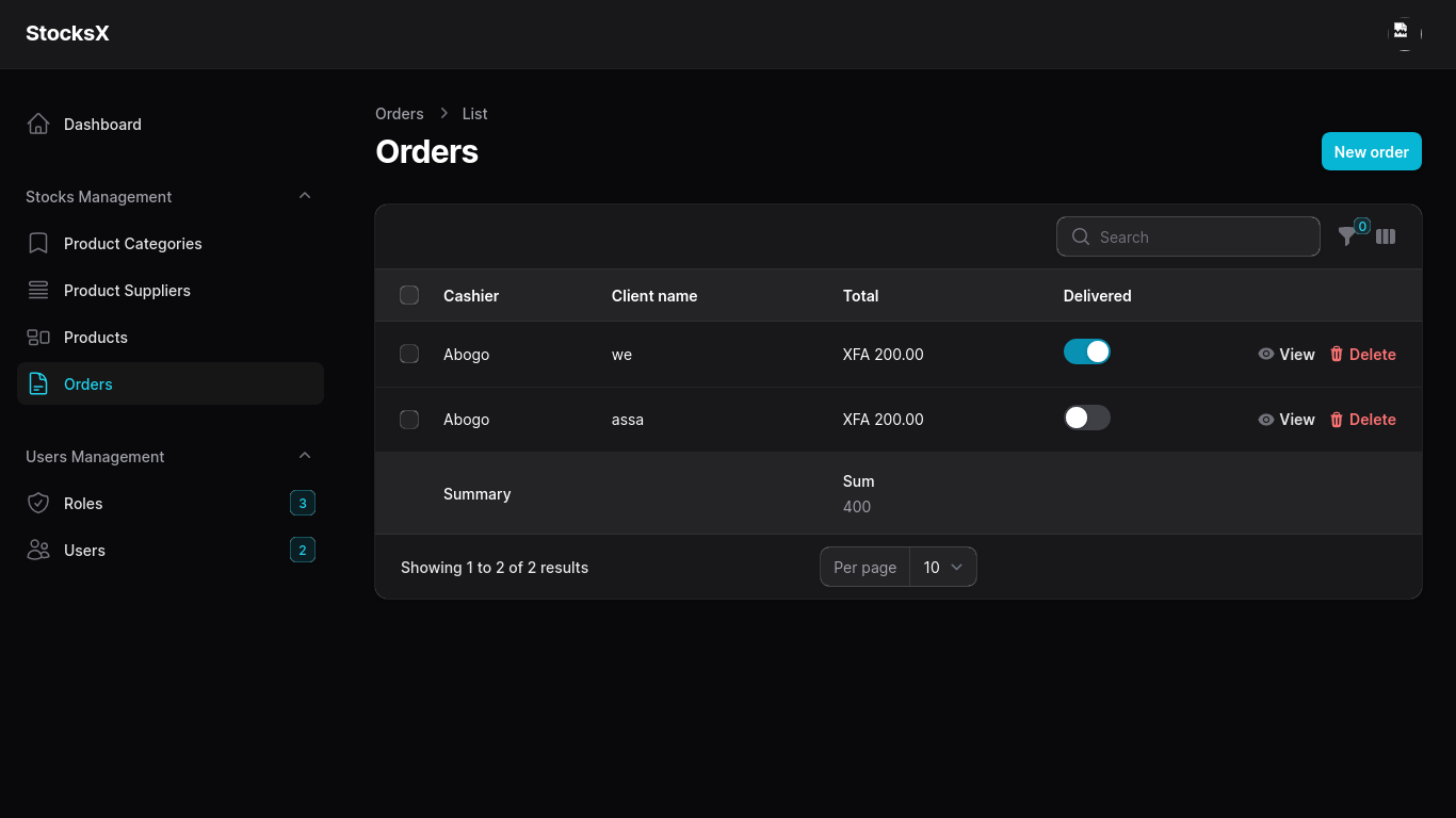 Orders - StocksX